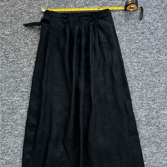 DISSH NWT Black 100% Linen Maxi Wrap Skirt Women Size 10 - Picture 9 of 10